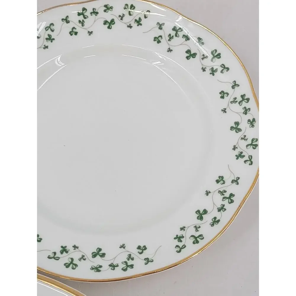 Royal Tara Shamrock Dessert Plates with Serving Platter Irish China‎ cottagecore